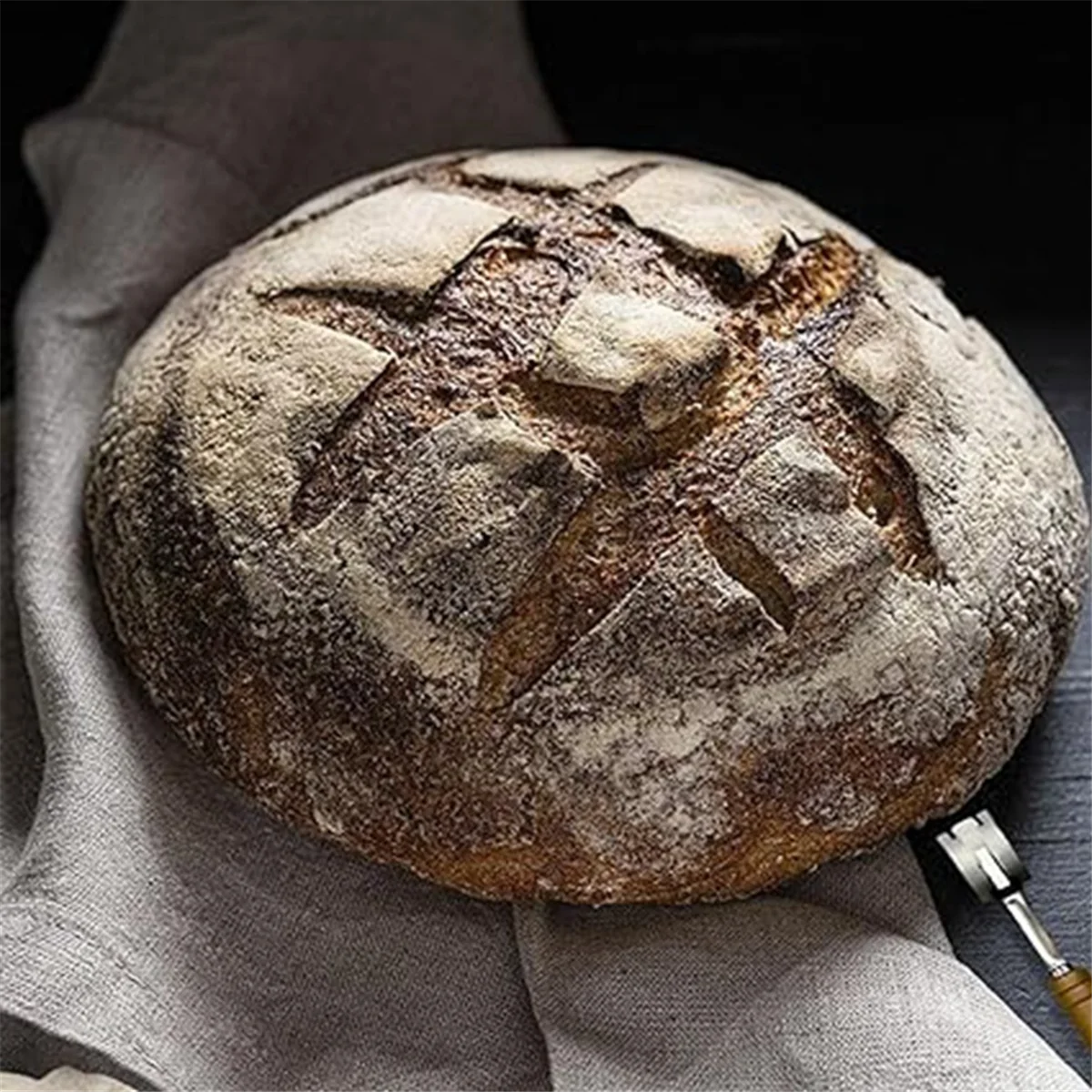 2PCS Bread Proofingตะกร้าผ้าผสม,ตะกร้าป้องกันขนมปัง,ชามอบสําหรับSourdoughหมัก