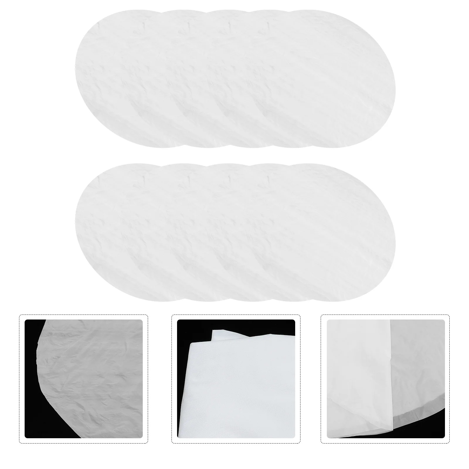 

10Pcs Round Table Thickened Plastic Tablecloth Disposable Table Cover for Banquet Restaurant Supplies Plastic Tablecloth