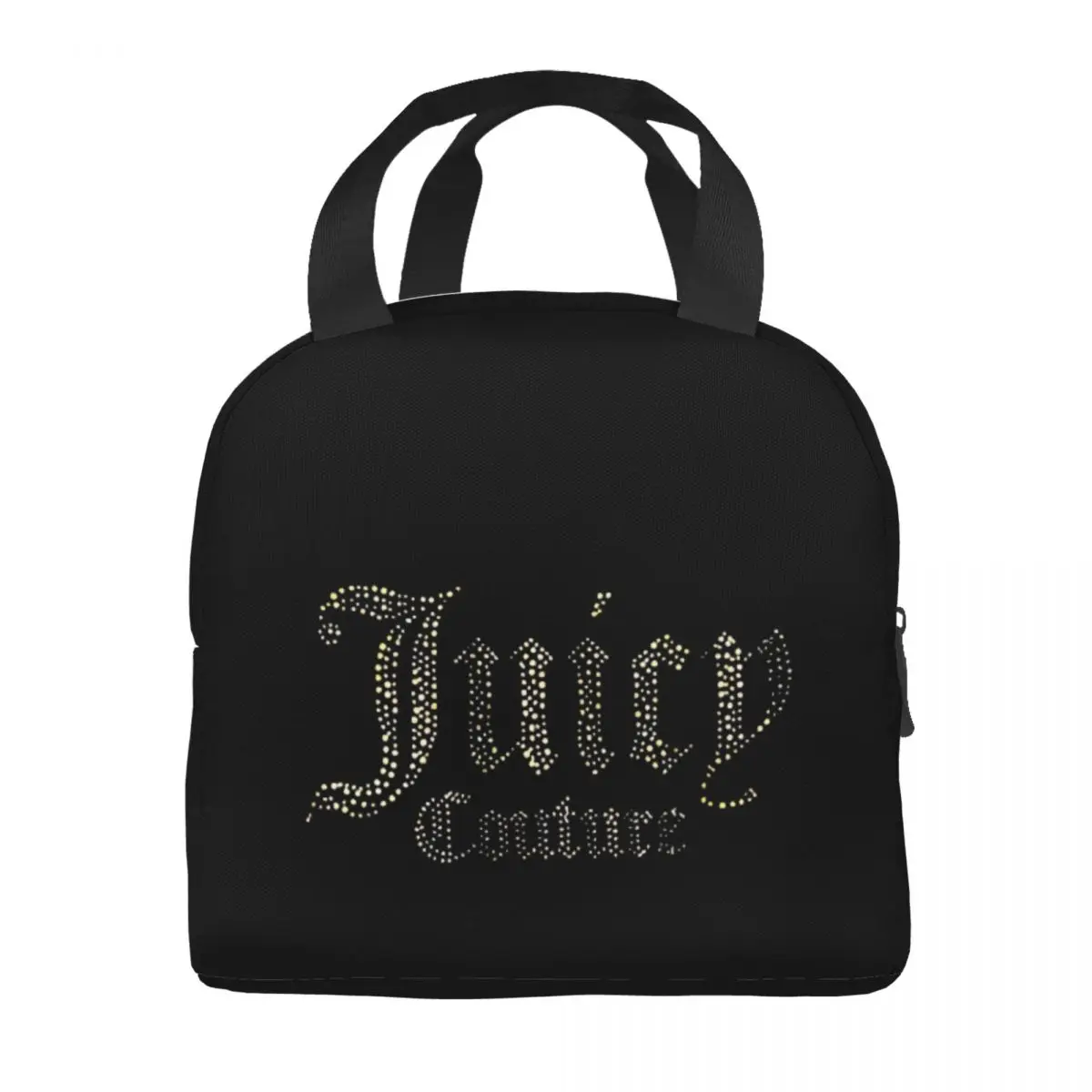 Hot-Sale-Like-Juicy-Couture Portable Lunch Bag Food Thermal Box Durable Cooler Lunchbox with Shoulder Strap Picnic Bag Office