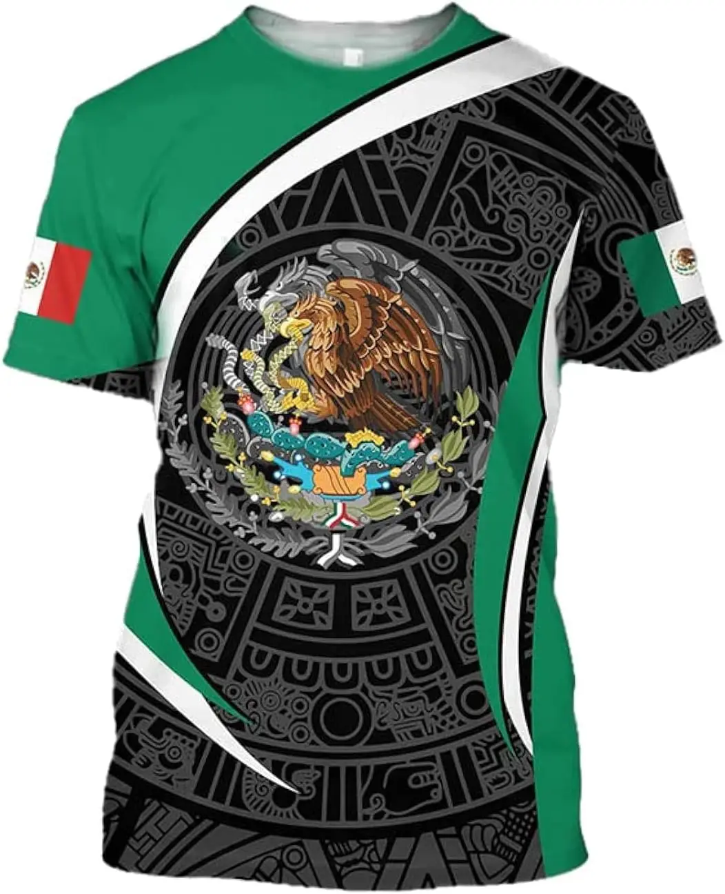 

FAYBA Aztec Mexican Shirts Short Sleeves Summer Shirt Mexico Jersey Unisex 3D Shirts New fashion loose and breathable