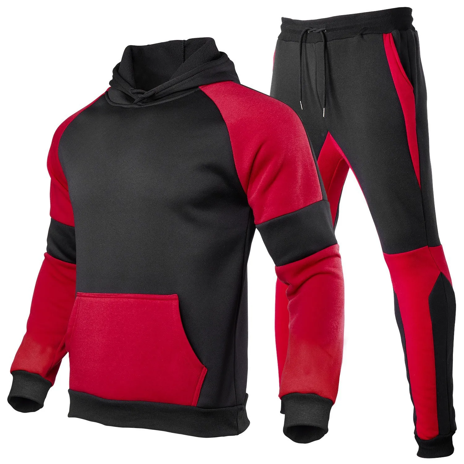 2026 Europäisch-Amerikanisches Herren Zweiteiler-Set mit Kapuze Langarm-Oberteil Jogginghose Mode Fitness Jogging Aerobic Freizeit Sport – Detail 4