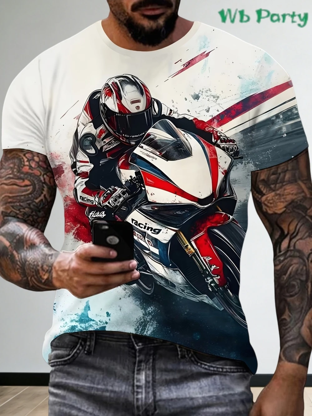 

Мужская футболка с 3D принтом, летняя мотоциклетная уличная футболка в стиле хип-хоп, повседневная свободная футболка с короткими рукавами, футболка в стиле панк, мужская одежда