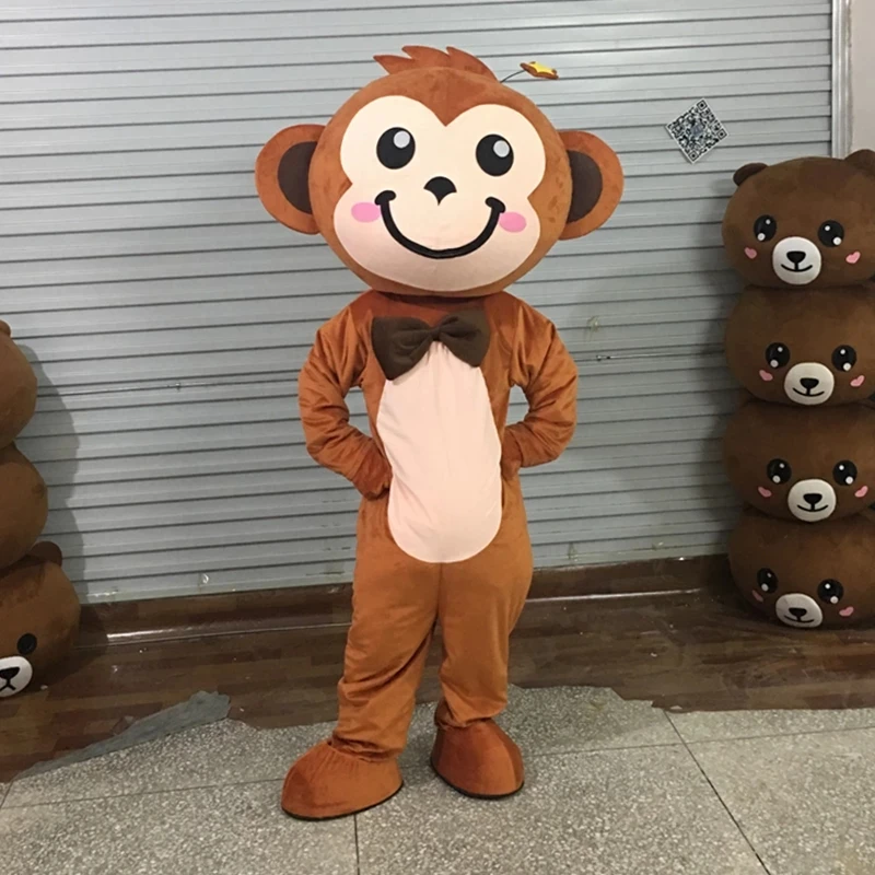 Monkey mascot costume Toys CospIay Carnival Fun cartoon dolls Animal show puntelli taglia per adulti