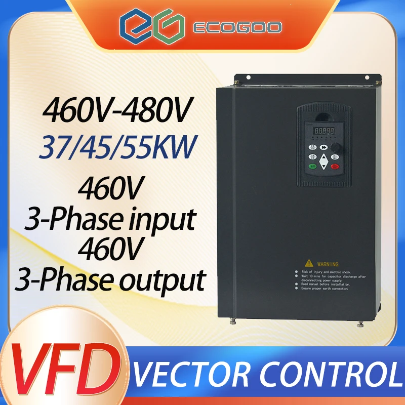 Variable Frequency Drive 460V-480V 5.5KW-55KW 3P-3P Industrial Motor Control System for Efficient Power Regulation