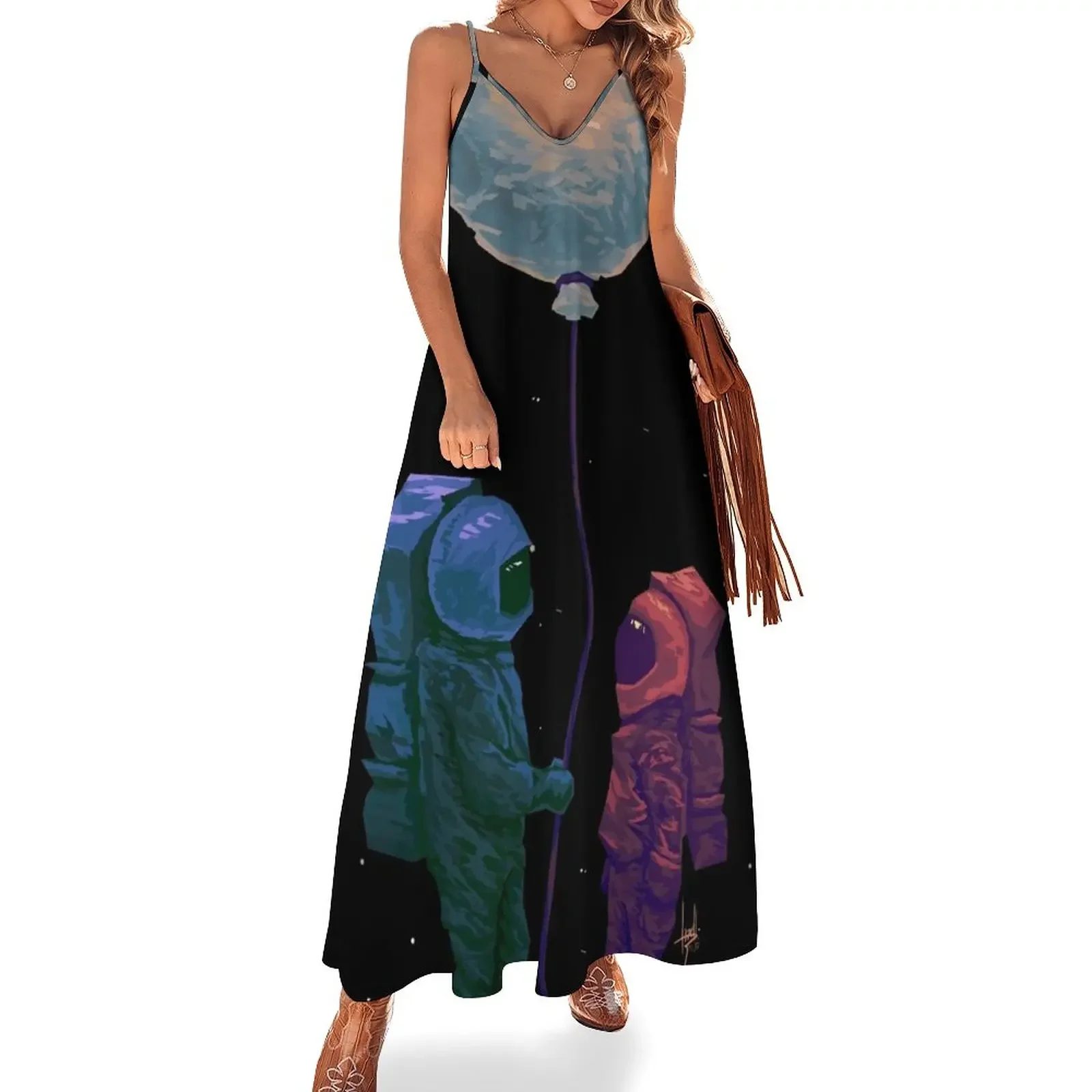 

I'd give you the moon ... Sleeveless Dress Woman fashion Dress vintage