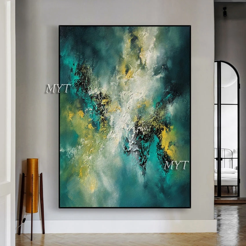 

100% Hand-painted Abstract Dark Color Acrylic Oil Painting Wall Picture Modern Art Decoration Canvas Home Artwork Unframed