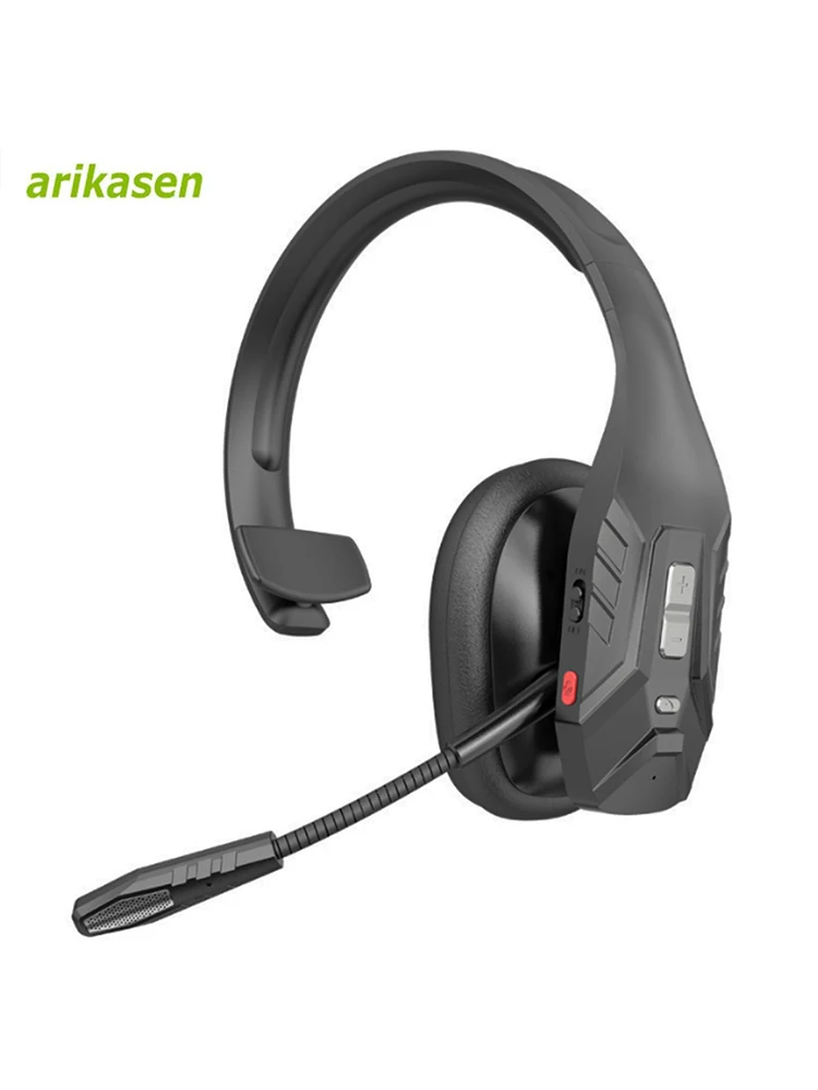 Trucker Bluetooth-headset met Tri-Mic Noise Cancelling, Mute-knop, 65 uur batterij draadloze headset voor vrachtwagenchauffeurs, kantoorgebruik - afbeelding 2