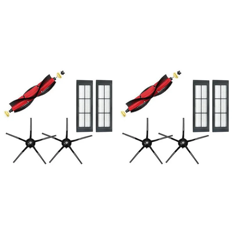 Homeshopping 2X مناسبة ل Roborock S6 Maxv جهاز آلي لتنظيف الأتربة أجزاء الملحقات جهاز آلي لتنظيف الأتربة مرشح الفرشاة الرئيسية