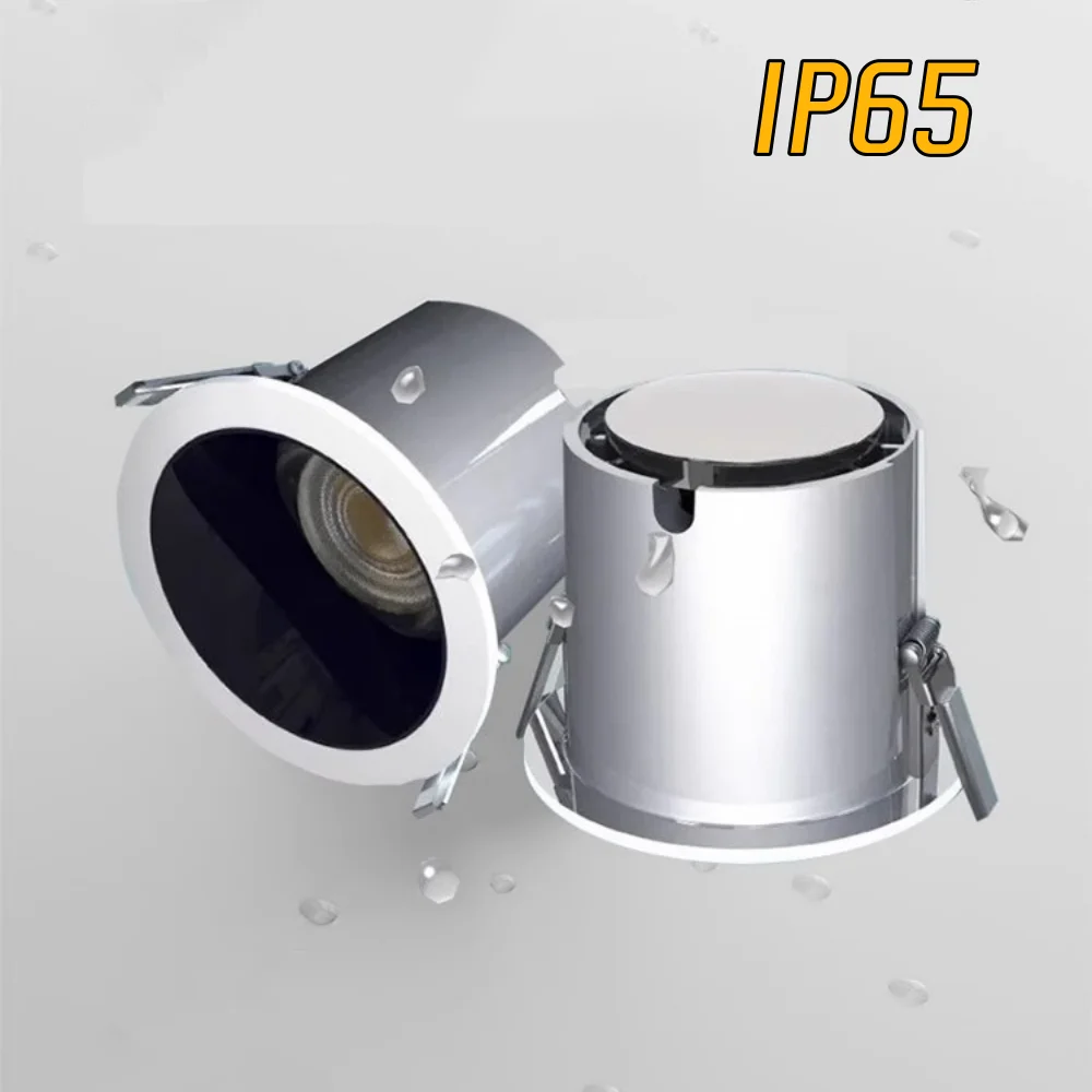 

IP65 waterproof Anti-glare COB Downlights 5W 7W 10W 12W 18W 20W Embedded LED Spotlight Suitable for bathroom, kitchen, balcony