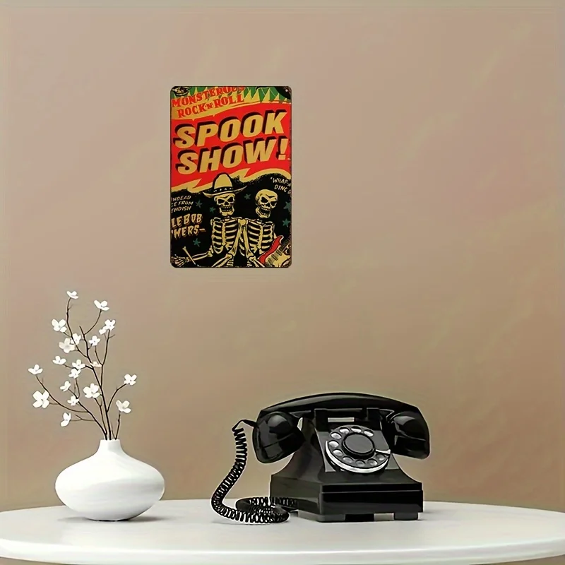 

Spook Show Vintage Metal Tin Sign (8x12) - Waterproof Dustproof, Perfect for Home Decor, Bars, Cafes, and Halloween