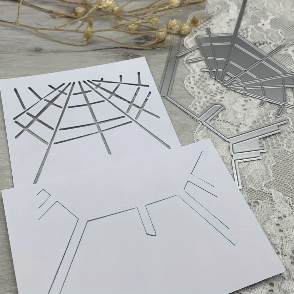 1 قطعة قوالب القطع المعدنية قطع يموت قالب هالوين شبكة العنكبوت إطار الديكور قصاصات ورقية الحرفية شفرة لكمة الإستنسل يموت #1