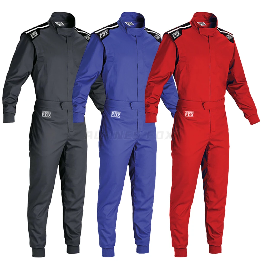 Karting Suit Formula 1 World Championship Fans Racing Jumpsuit Double Layer Polyester Windproof Overalls Moto Rally Combos