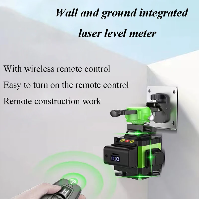 Green Laser Level 12/16 Line Powerful Laser Optical Instrument Self-Leveling 360° Roating Laser Remote Laser Construction Tools