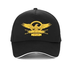 Gorra de béisbol del imperio romano para hombre y mujer, gorro con estampado de águila de Roma SPQR, ajustable, snapback, Verano