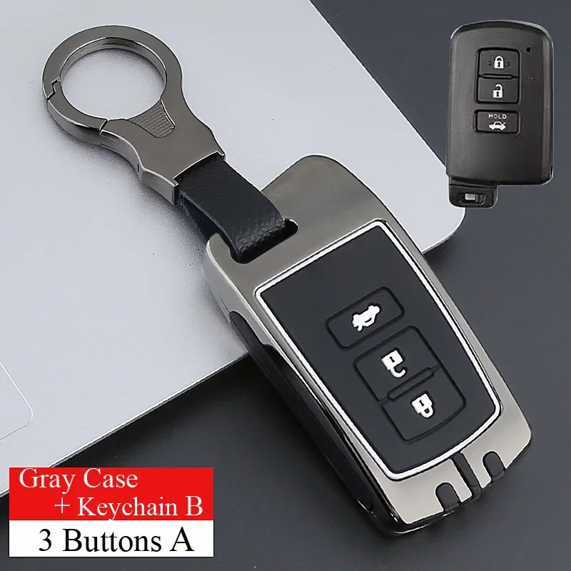 سبائك الزنك والسيليكون غطاء كامل غطاء مفتاح السيارة ، تويوتا أفالون ، أكوا ، RAV4 ، هايلاندر ، لاند كروزر ، كامري ، برادو ، كورولا ، بريوس #5
