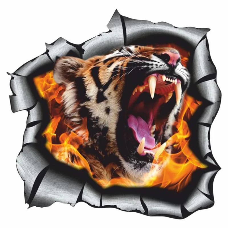 V1418# Car Sticker Ferocious Tiger Waterproof Vinyl Decal Car Accessories Decor Pegatinas Para Coches