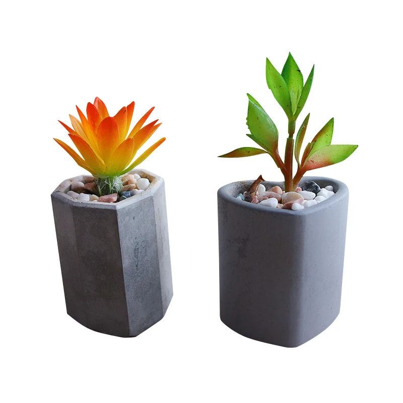 

Cement succulent flowerpot, plain concrete pen holder, silicone mold, aromatherapy gypsum drip glue creative bottle