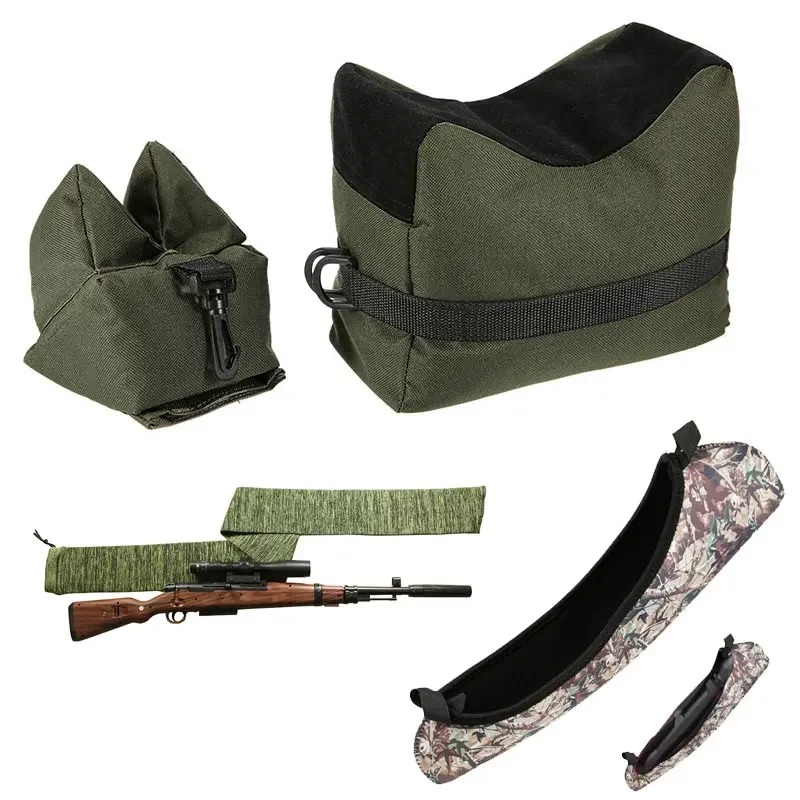 Tactical Sniper Shooting Gun Rifle Rest Bag Set Front & Rear Target Bench Unfilled Stand Support Sandbag Hunting Accessories Bag