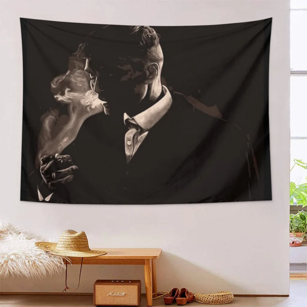 

Home Decoration Tapestry Tommy Shelby Smoking a Cigarette Tapestry Wall Art Tapestries Room Decors