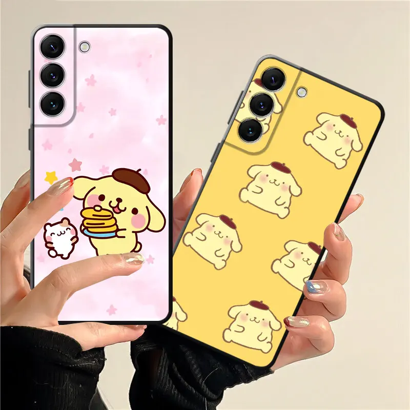 Sanrio cute Pom Pom Purin Phone Case for Samsung Galaxy S20 FE S10e S8 S10 S22 Ultra 5G S21 Plus S9 S21 S7 Cover TPU Soft