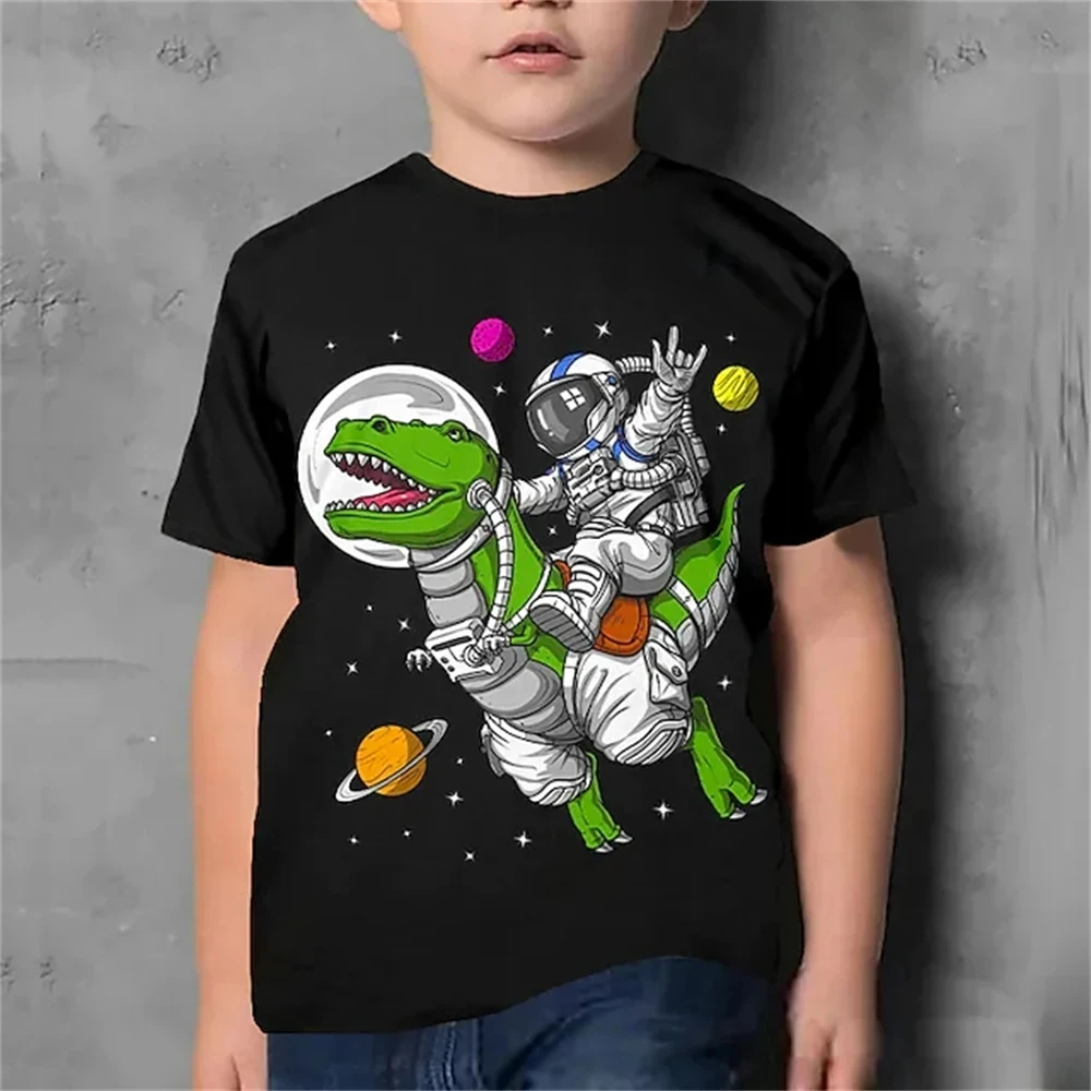 Summer Children's 3d Print T-Shirt Children Boys Girls Kid's Dinosaur Shirts Child Baby Cartoon Tee Top Jurassic Park Clothing