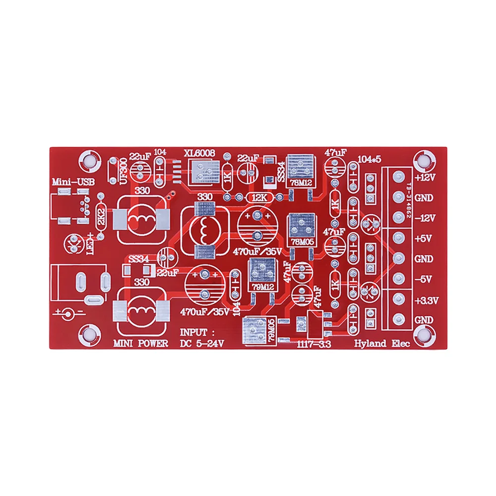 5-24V to +12V,-12V +5V -5V +3.3V DIY Power Supply Module USB Boost Single Turn Dual Linear Regulator Multiple Output Power Kit