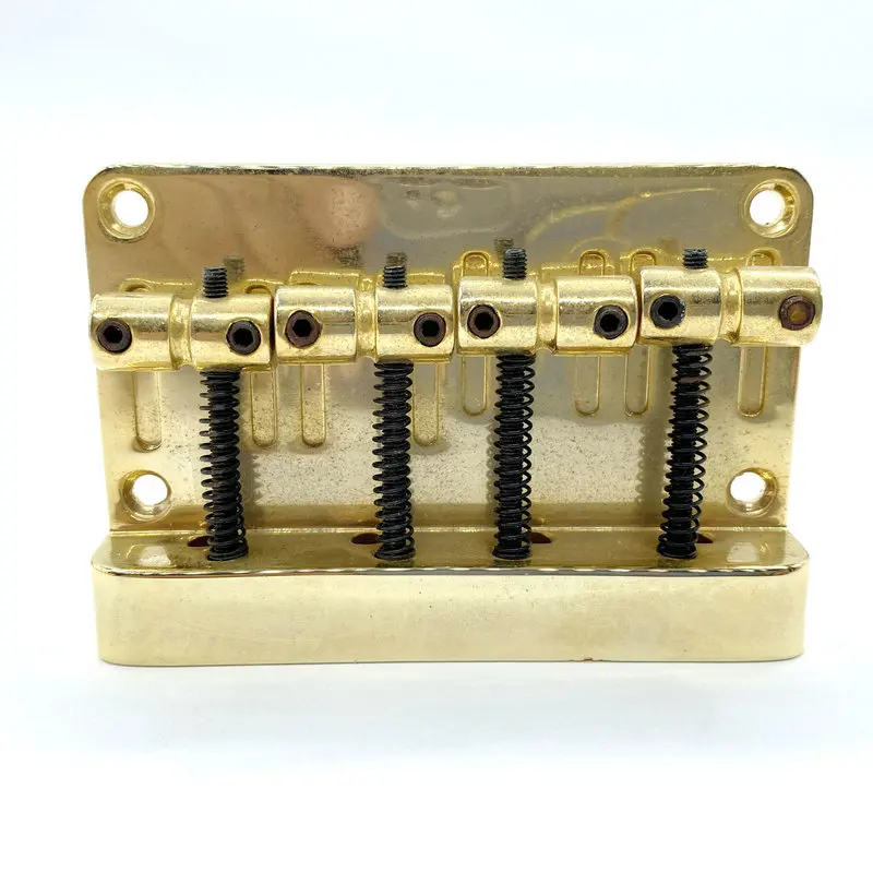 4 String Electric Bass Bridges Golden Color Made by Korea Factory Fixed Bridge For PB Or Jazz Bass  Bridge With Rust