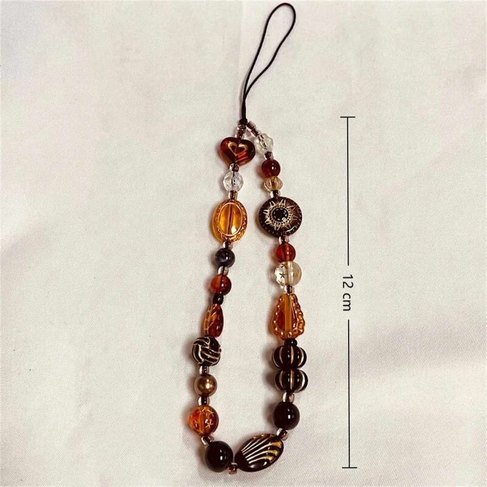 Retro Chinese Style Hand-held Chain Wrist Short Hanging Rope Phone Case Car Keychain Bag Pendant For Women