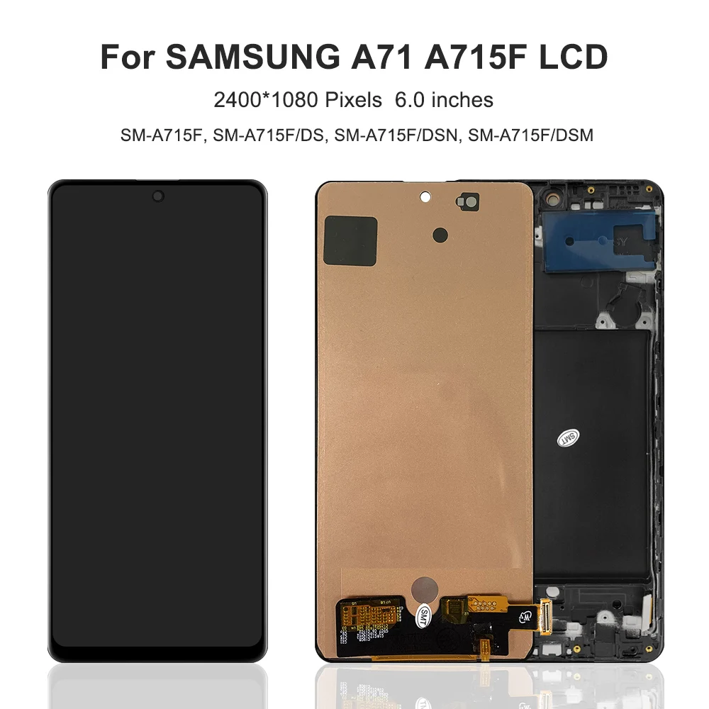 A71 6.4''For Samsung Tested A715F A715 A715W A715X LCD Display Touch Screen Digitizer Assembly Replacement