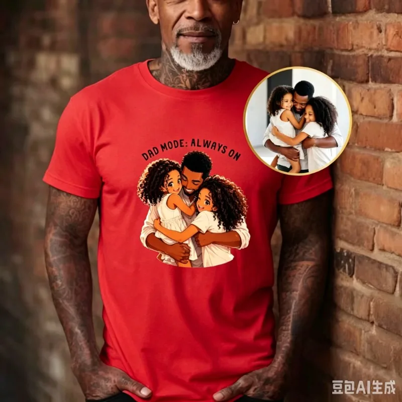 Custom Family T‑Shirt kids baby shirts Dad Personalized Photo Tee Father's Day Birthday Party Custom Gift Cartoon T shirt boy