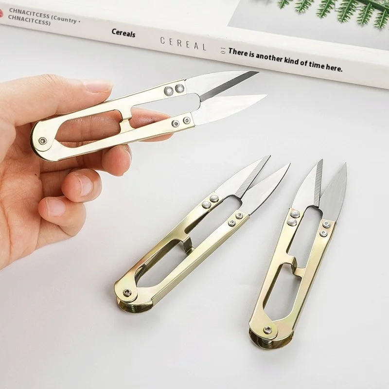 

U-Shaped Mini Scissors Sewing Machine Stainless Steel Thread Cutters Fishing Line Yarn Scissors Thread Cutting Cross Stitch