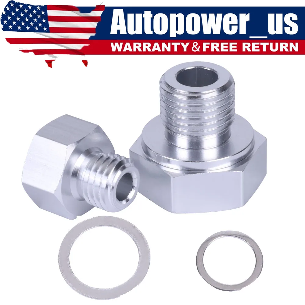 

2PCS Engine Oil Pressure Coolant Temp Gauge Fitting Adapter with Gaskets For LS1 4.8 5.3 6.0 Swap M12 M16