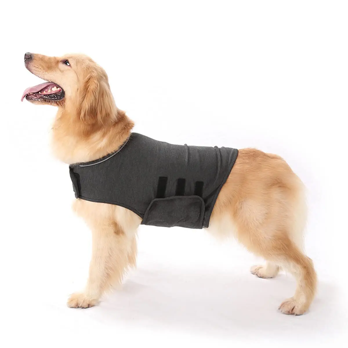 

Pet anxiety relief clothing, dog stress soothing jacket, small medium large dog anti-scare coat, size M, colors dark gray navy