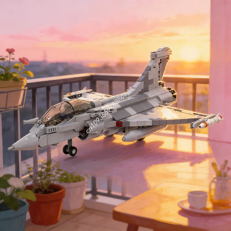 834 stuks MOC Rafale Creator Model Bouwstenen Constructie Monteren Kerstcadeaus DIY Speelgoed Creatief Baksteen Idee Onderwijs