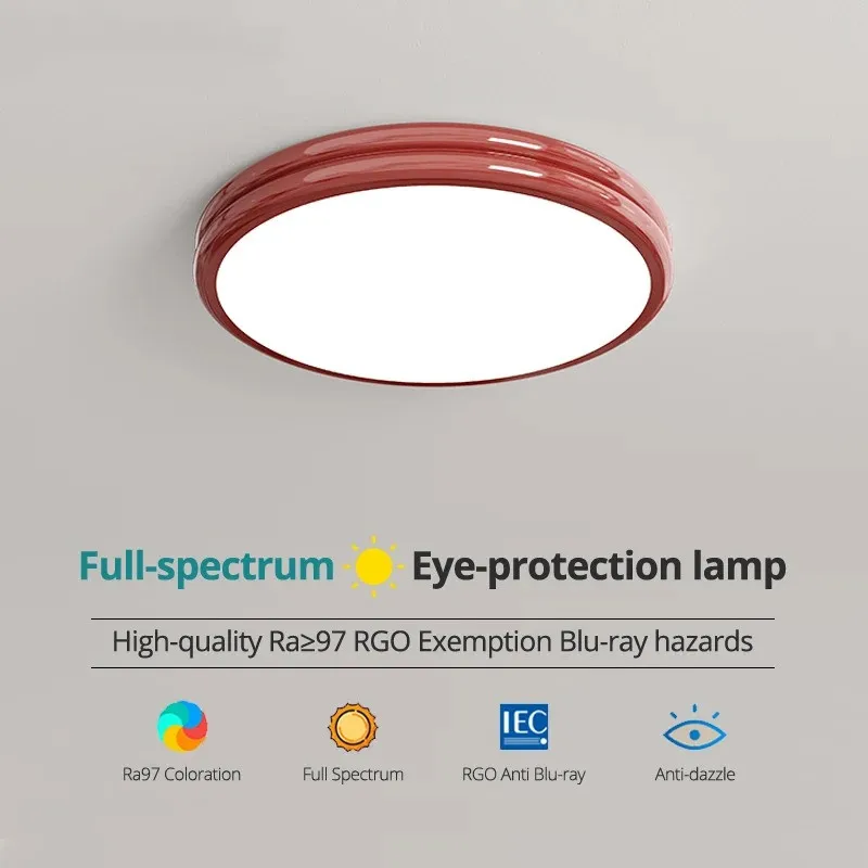 Modern LED Ceiling Lamp Simple Circular Home Light Living Room Bedroom Study Children's Room Interior Decoration Lustre Fixtures