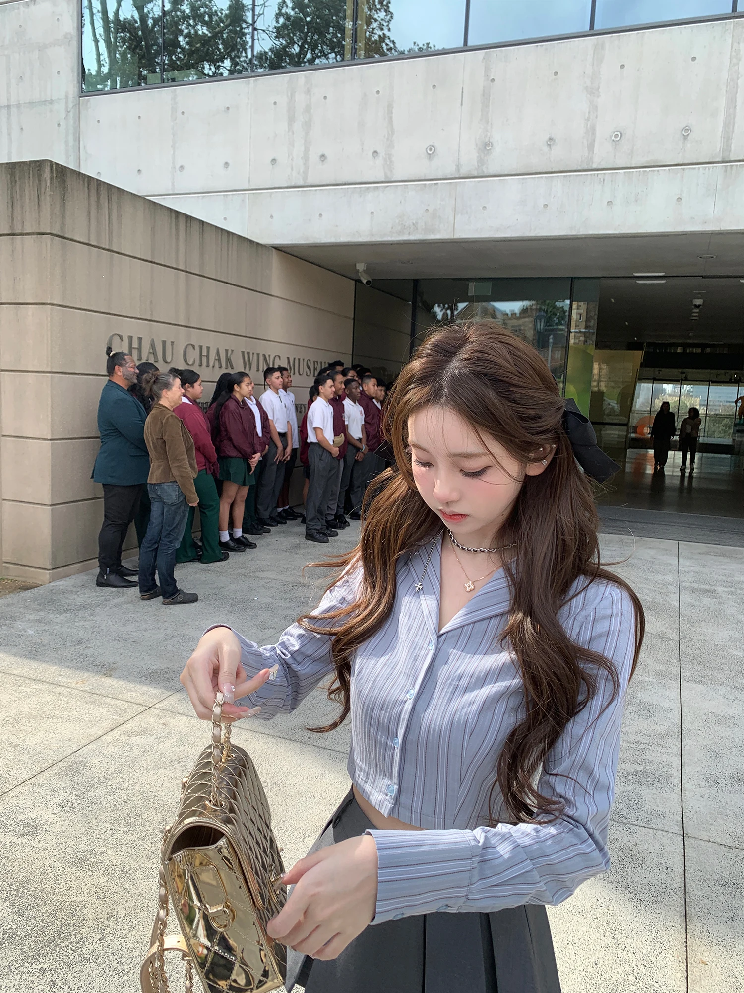 

Lanlan's Wardrobe Vintage Style Long Sleeve Three-Color Flat Collar Little Shirt Spring Autumn Fashion College Style Women's ...