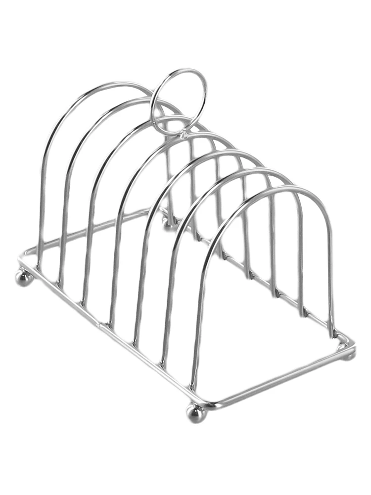 Bread Holder Bread Rack With 6 Slots 1 Pc 14.5*8*7.8cm For Home/restaurant Kitchen Organizer Sliver High Quality
