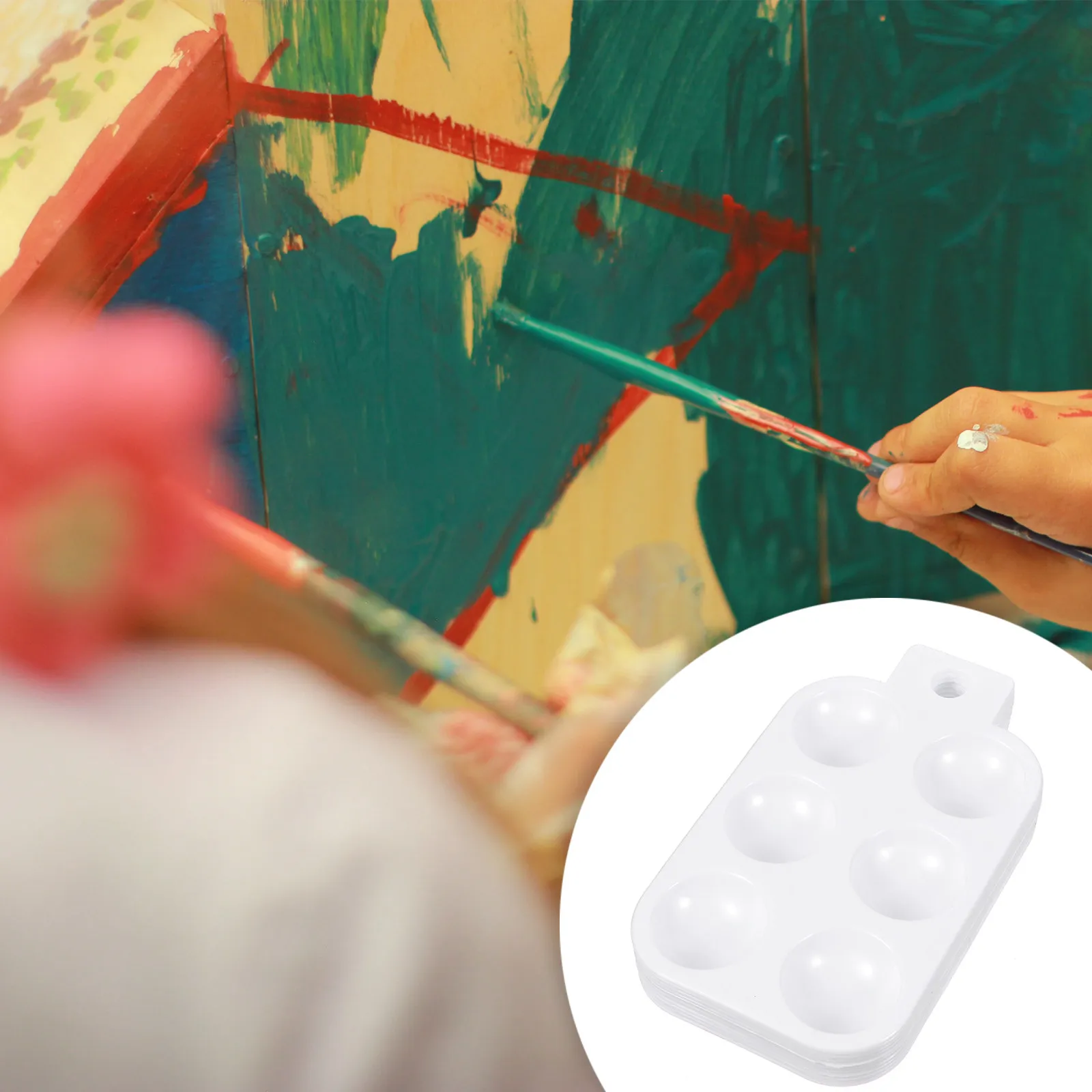 10Pcs Plastic Mixing Tray Color Mixer for Painting Beginners Professionals Art Students Premium Sturdy Non Fragile Paint