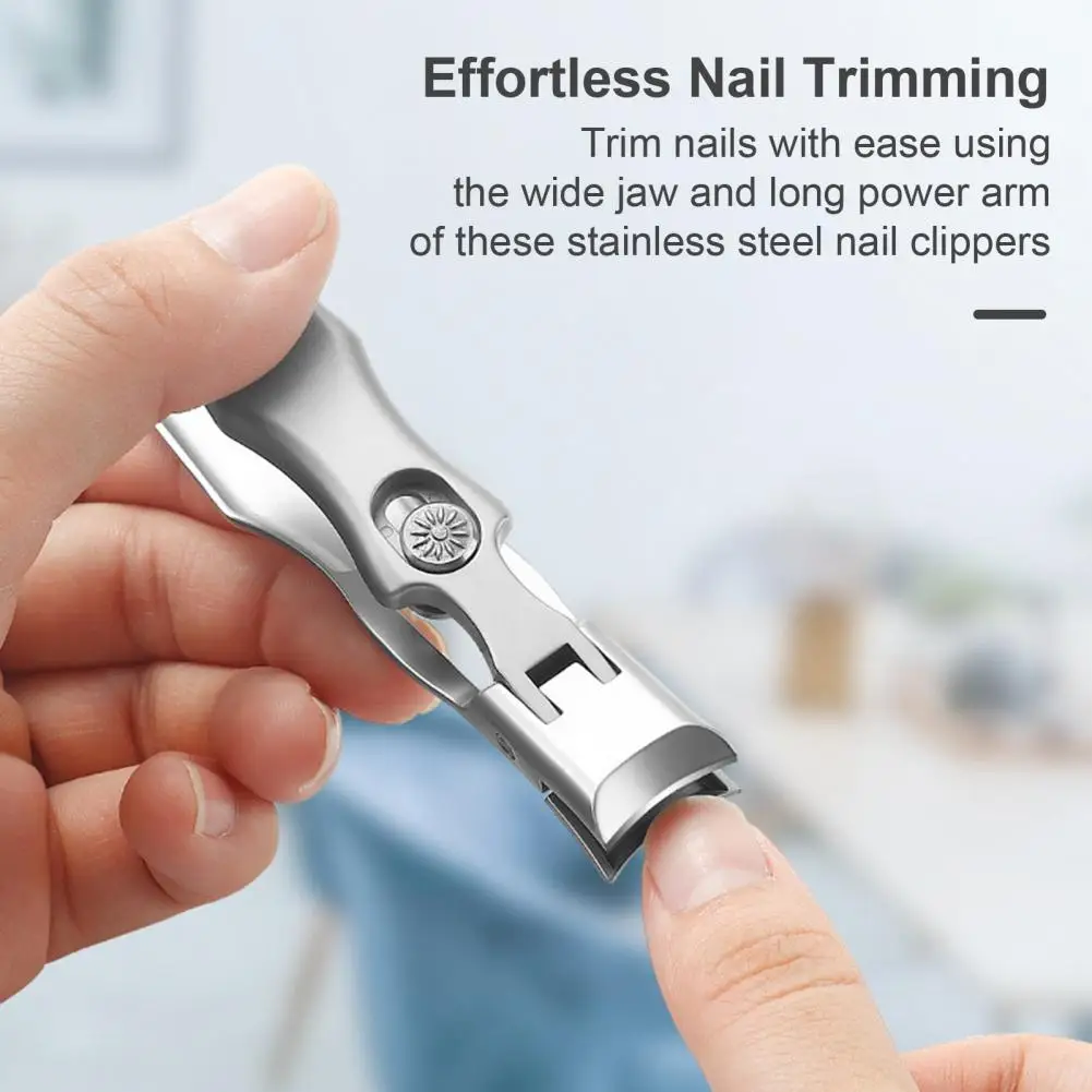 Nail Clippers with Glass File Ultra Sharp Heavy Duty Toe Clippers for Seniors German Stainless Steel Nail Clippers