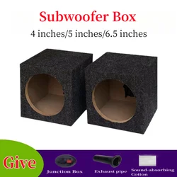 DIY 2PCS Vehicle Audio Modification4/5/6.5- Inch Passive Speaker Housing, Car Mounted Subwoofer Box, Binding Post Exhaust Hole