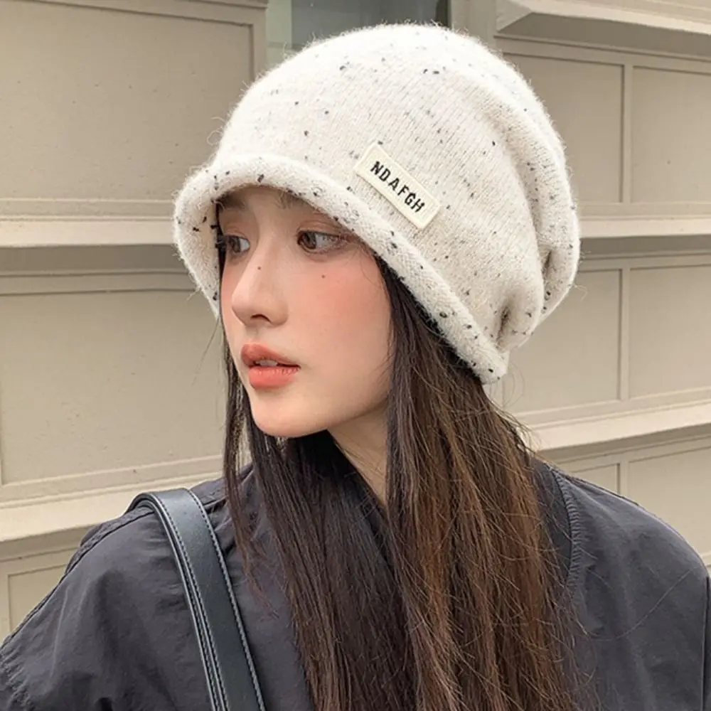 

Casual Vintage Winter Pullover Hat Breathable Trendy Wool Beanies Hat Korean Style Coldproof Knitted Hat Apparel Accessories