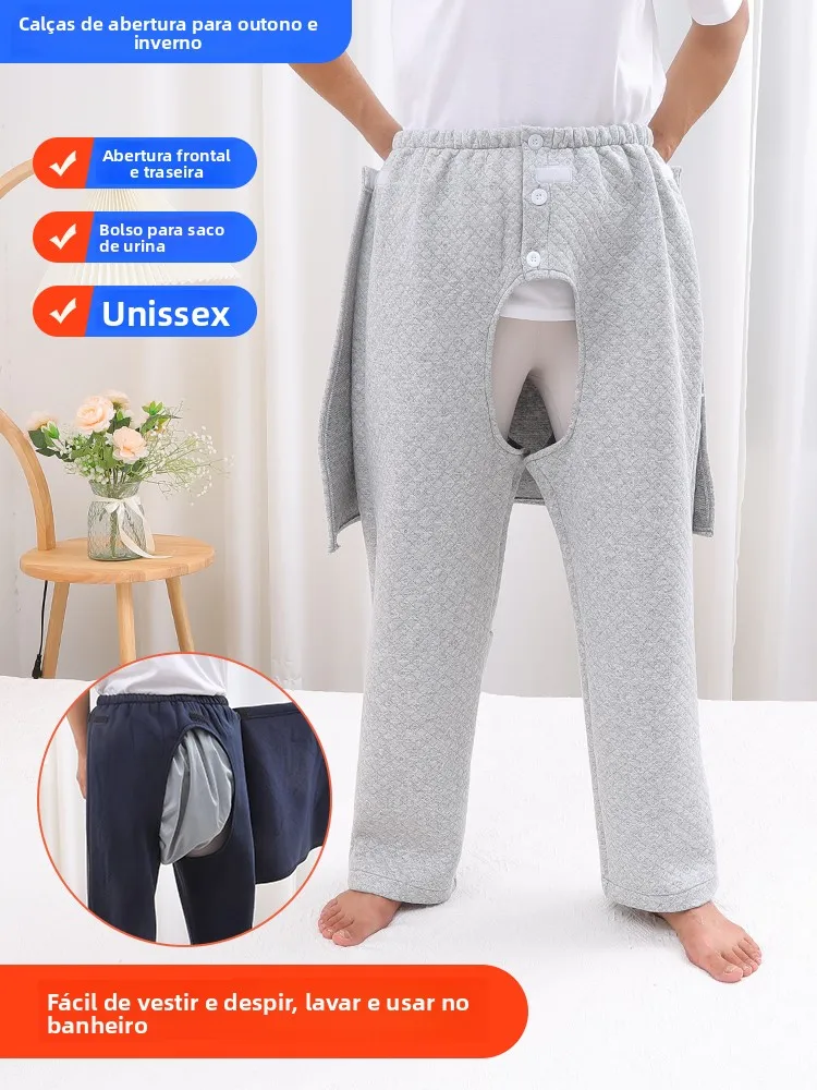 elderly-adult-care-pants-easy-to-put-on-and-off-open-crotch-pants-for-bedridden-patients-men's-style-high-waist-cotton-long-p