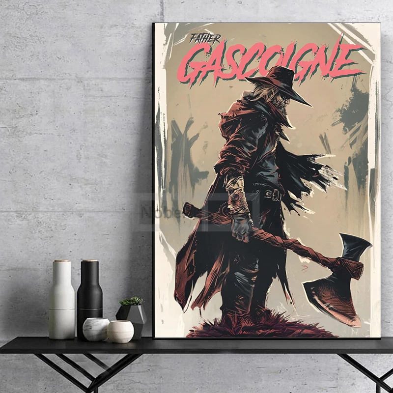 Soulsborne Games Poster Videogame Bloodborne Inspired Prints Canvas Painting Wall Art Pictures Home Room Vintage Game Decoration