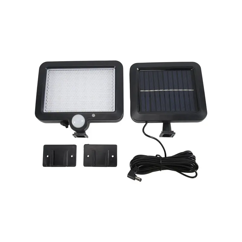 HLZS-Solar Power Wall Light Outdoor Motion Sensor Light 56 LED Security Night Light For Garden Garage Driveway Porch Fence