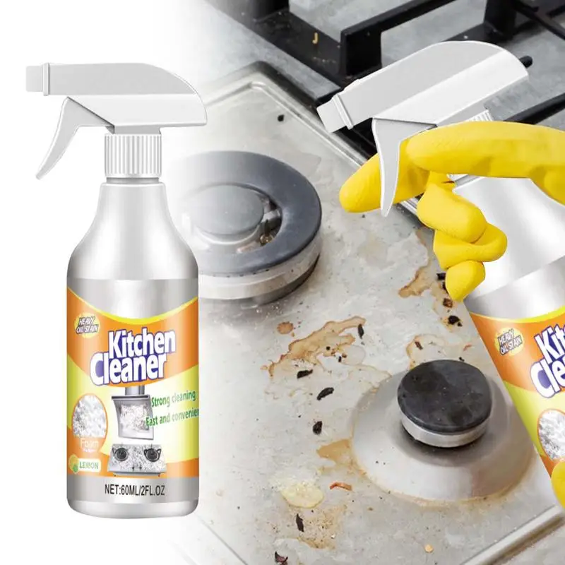 

60ml Foam Cleaner Kitchen Grease Cleaner Stain Remover Magic Degreaser Spray Foam Cleaner Kitchen Home Cleaning Products