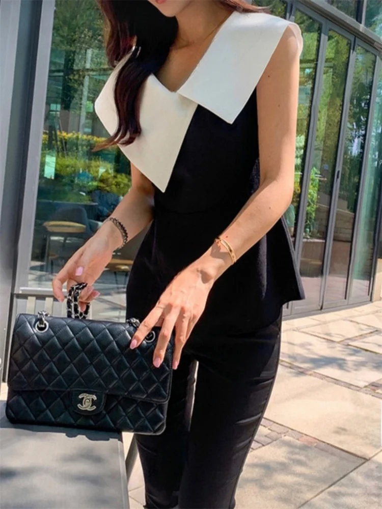 エレ・ヘップバーン スリムトップ ヴィンテージ 大きめ襟 スリムフィット ウエストシェイプ おしゃれな服