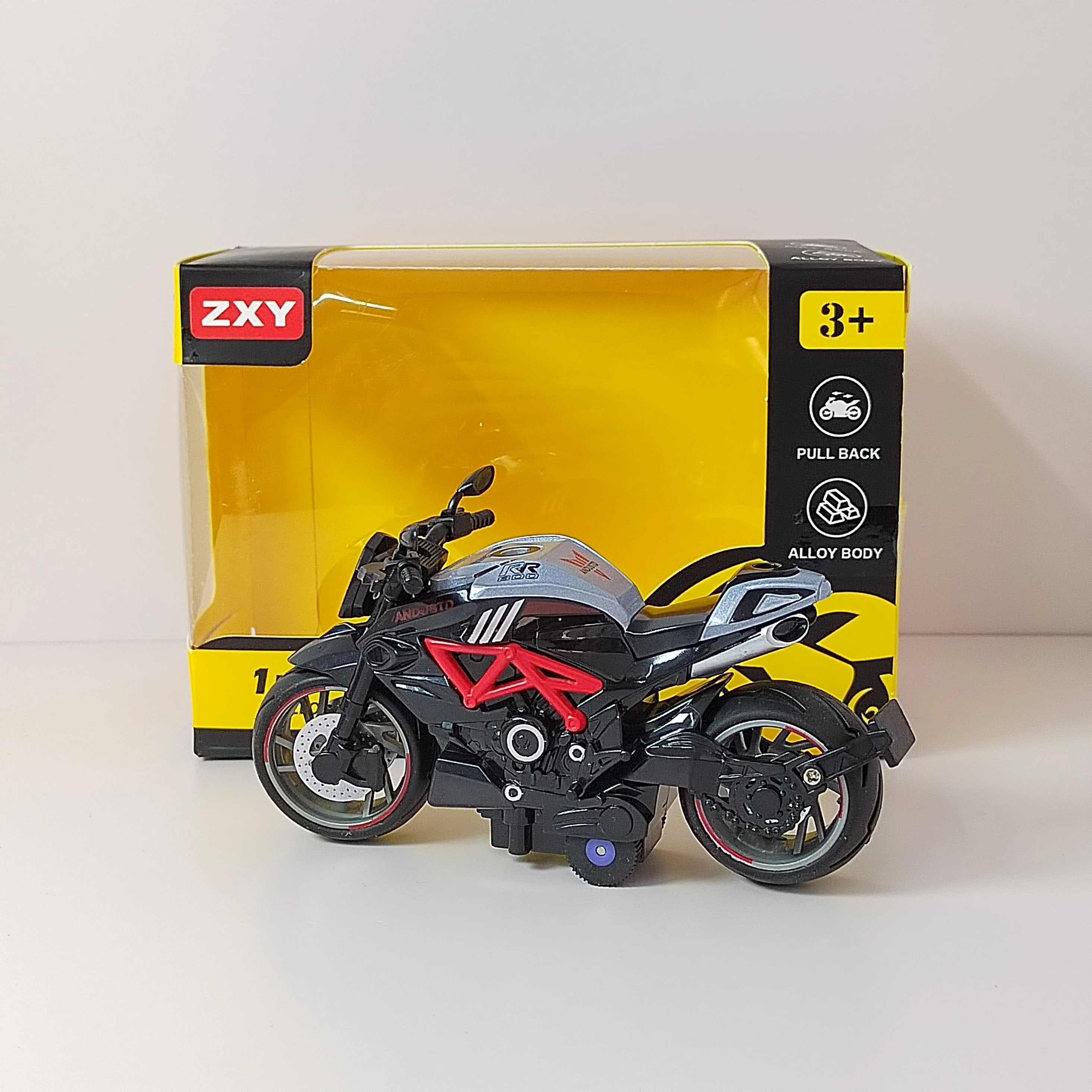 Mini modelo de motocicleta de aleación fundido a presión, simulación portátil, decoración de coche extraíble, colección de vehículos todoterreno, juguetes de regalo, 1:14