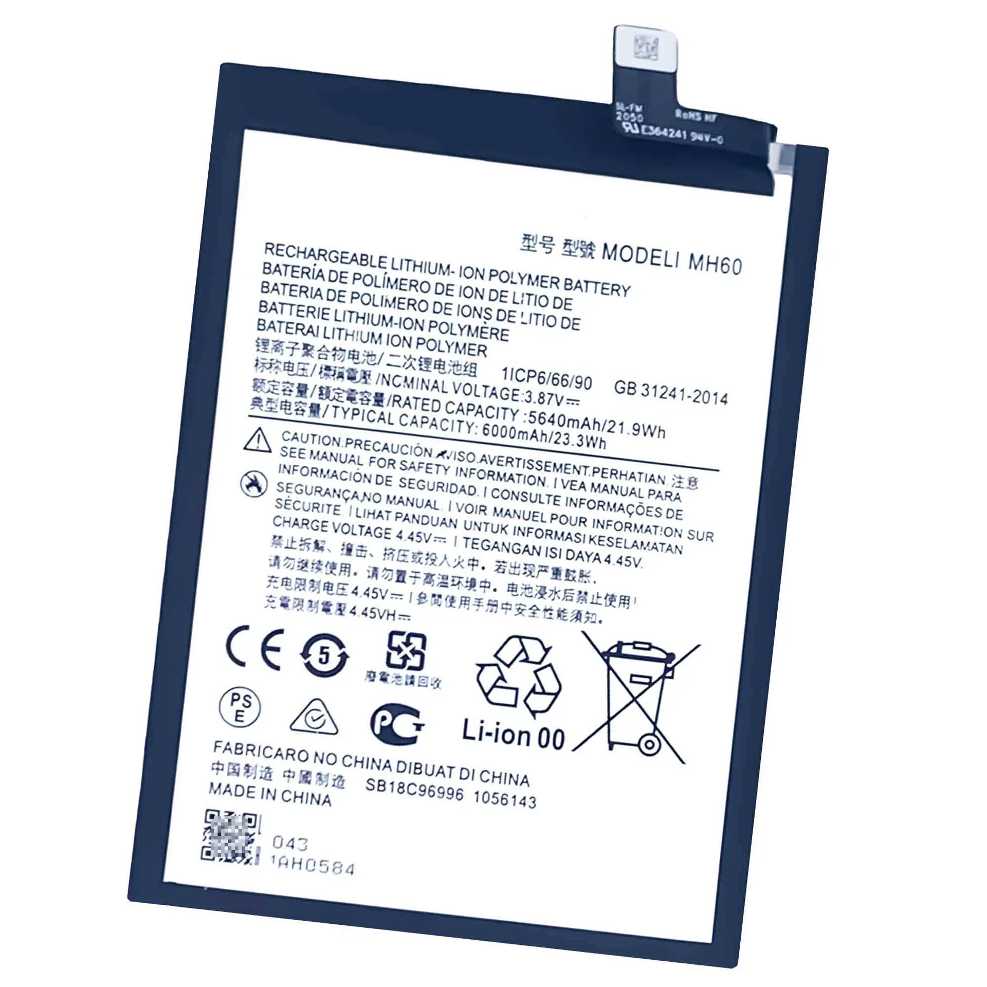 100% Orginal High Quality Replacement Battery For Motorola G10 Power Moto MH60 PAMR0002IN 6000mAh Mobile Phone Batteries + Tools