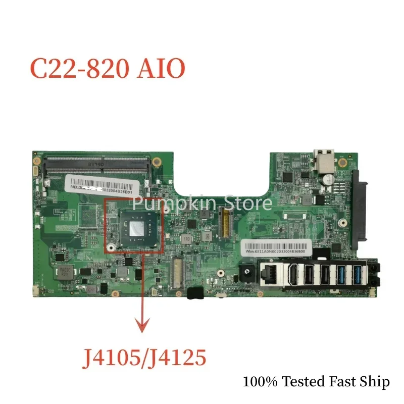 For  C22-820 AIO Motherboard With J4105 J4125 CPU Mainboard 100% Tested Fast Ship