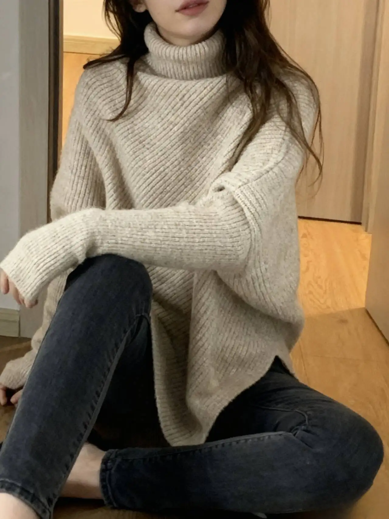 

Sweaters Jumpers Pullovers Womens Cashmere Sweater Ombre Fair Isle Applique Garden Nature Plant Flower Pretty Sweet Feminine Fit